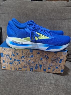 Brooks Adrenaline GTS 24 Men’s 11.5 D Cobalt Neo Yellow Peacoat NIB
